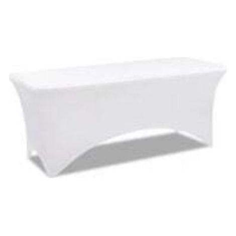 Housse blanche pour table pliante 183 x 75 x 75 cm. (1/5)