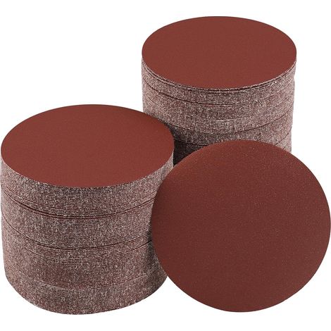 100 Pièces Disque de Ponçage 220 Grain, 125 mm Disques Abrasifs à Sans Trous de Papier Poncer pour Ponceuse Excentrique (1/5)