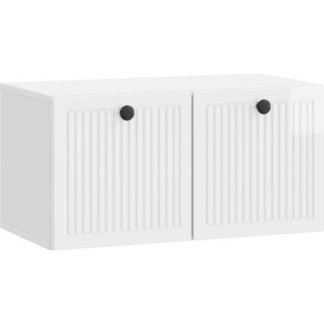 Wall-Mounted TV Cabinet High Gloss White 59.5 x 31 x 30 cm vidaXL