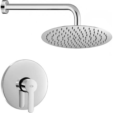 Set doccia incasso tondo Iole completo di soffione 20 cm cromato (1/5)