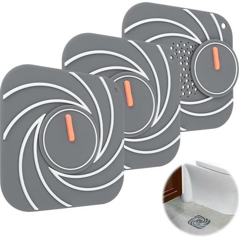 Set mit 3 doppellagigen Abflusssieben, Haarfängern und Geruchsblockern für Badezimmer- und Toilettenabflüsse