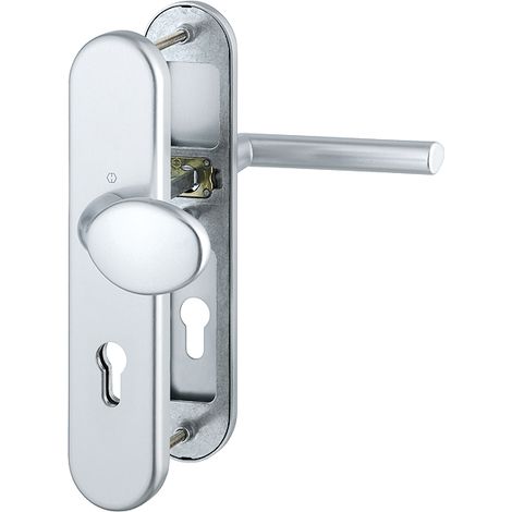 HOPPE® Schutz-Wechselgarnitur mit Langschild Stockholm 76G/3331/3410/1140, 8/72 mm, Aluminium, 3666537