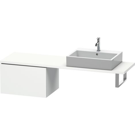 Meuble bas console L-CUBE 400x620x477mm blanc mat (1/5)
