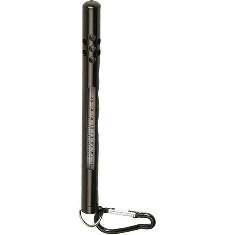 Thermomètre de pêche portable type crayon, outil de pêche à pointe crayon (noir) (1/5)