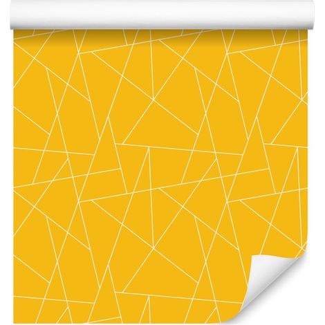 Carta da parati con motivo geometrico oro, parte superiore dorata 50x1000 cm (1/5)