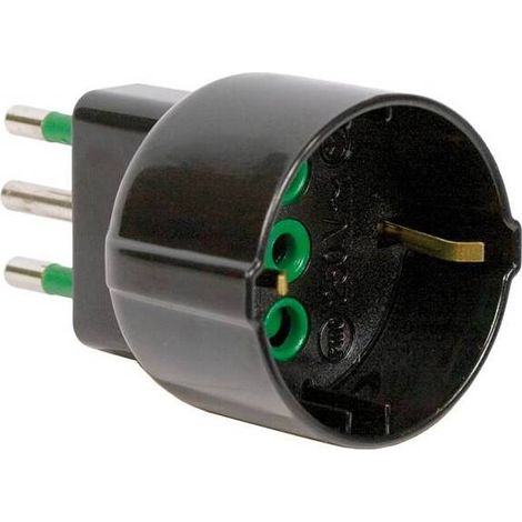 FME 82.131 ADATTATORE 16A 2P+T-SCHUKO NERO