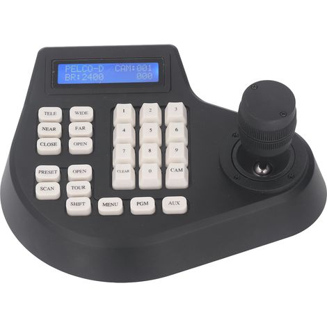 Contrôleur de caméra dôme analogique coaxial PTZ (panoramique, inclinaison et défilement) avec clavier et joystick 2D, bus RS485, prise UE 100-240 V (1/5)
