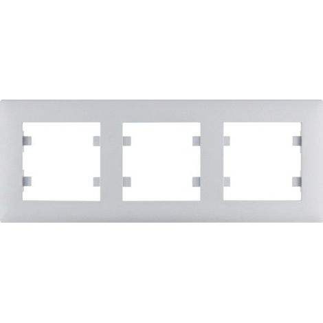 Hager Lumina Intense cadre horizontal argenté moderne
