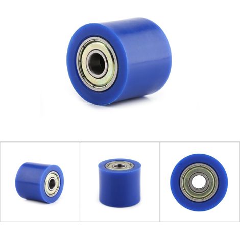Poulie de chaîne 8mm, galet tendeur et guide pour moto, vélo de rue et ATV en bleu (1/5)