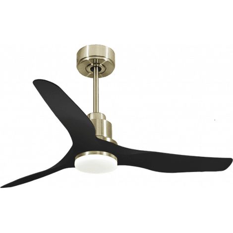 Tenerife de KlassFan-Super destratificateur et ventilateur DC 127 cm Laiton pales graphite Lumière dimmable 25 à 35 m² (1/5)