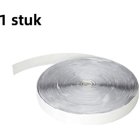 self-adhesive hook and loop tape for mosquito nets and windows with double-sided adhesive backing, 20 mm wide, 8 m hook and 8 m loop, white (1/5)