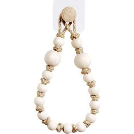 Porte-rouleau adhésif pour papier toilette – Support mural en lin naturel, couleur chanvre, sans perçage, idéal salle de bain & cuisine (1/5)