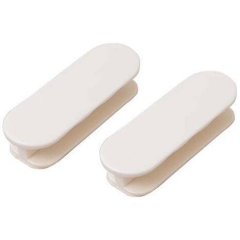 2 Pack Balcony Door Handles, Self-Adhesive Door Handles, Cabinet Handles, Balcony Door Handles, Plastic Exterior Furniture Handles, White (1/4)