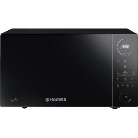 Hoover HMGI25TB Forno a Microonde con Grill, 25 Litri, 900 Watt, Inverter, 6 Livelli di Potenza, Piatto girevole 31,5 cm, Libera Installazione, 48.3x38.7x29.2 cm, Nero (1/5)