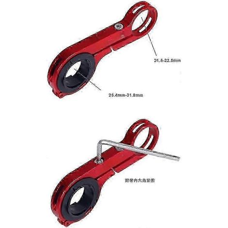 Porte-bagages universel multifonctionnel en aluminium pour vélo, supportant phare, compteur de vitesse et GPS. Améliore l'expérience de conduite. 30 (1/2)