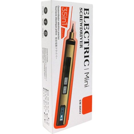 Tournevis électrique sans fil Mini tournevis domestique avec embout magnétique, lampe de travail, rechargeable USB pour le bricolage