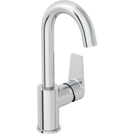 Vitra Flow Square Single Lever Side Action Basin Mixer Tap - Chrome (1/5)