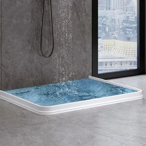 Barrière de douche en silicone 2 m, bande étanche, barrière anti-débordement pour salle de bain, séparation zones humides et sèches