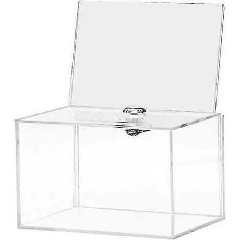 Boîte à dons en acrylique - Boîte pour voter, collecter des fonds pour des œuvres caritatives, des sondages, des enquêtes, des loteries, des concours, des conseils et des astuces (1/5)