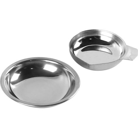 Lot de 2 Tasses à mesurer en Acier Inoxydable, Plateau de pesée de Diamant, Plateau de pesée de Pierres précieuses, Plateau de Balance électronique, Bol de Mesure de Bijoux en Pierre, Outils (1/5)