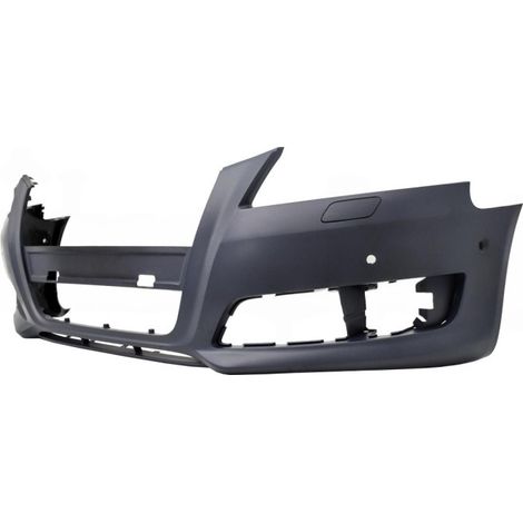 Pare-choc avant à peindre avec 4 trous radars lave-phares Audi A3 et A3 Sportback 8P phase 3 2008-2012