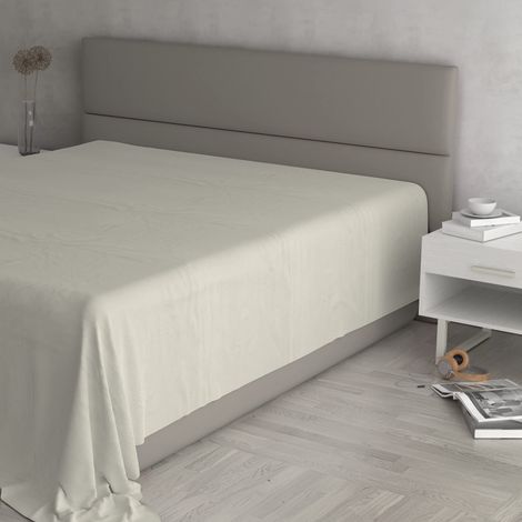 Lenzuolo sopra “Max Color” 100% Cotone, Panna, Matrimoniale Maxi (1/4)