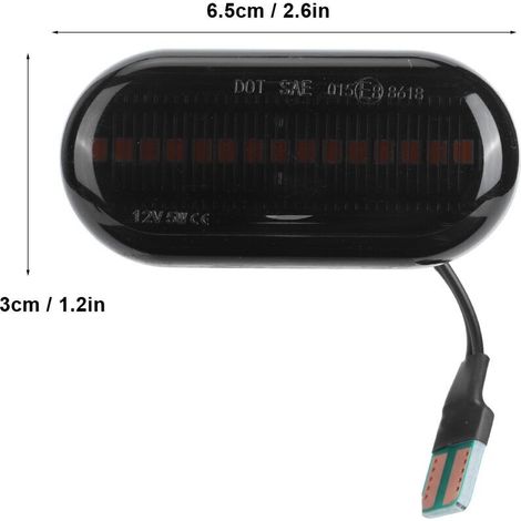 Clignotant LED adapté pour Renault Clio, marqueur latéral dynamique LED de voiture clignotants fluides clignotant séquentiel côté lampe-VSIAISV (1/4)