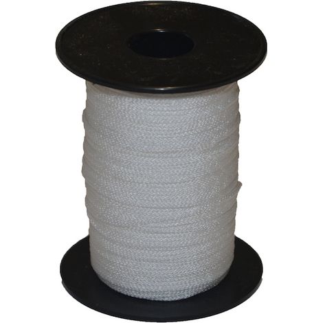 Drisse polypropylène fluo anti-UV - 1,5 mm - blanc - bobine de 100 m - CORDERIES TOURNONAISES (1/2)