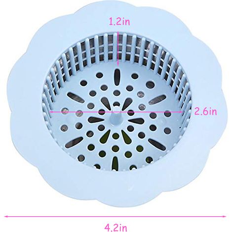 Filtre de vidange en forme de fleur, couvercle d'évier en plastique, passoire à cheveux pour cuisine et salle de bain (1/5)