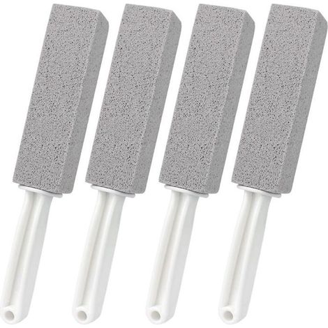 Brosse WC en pierre ponce 4 pièces – détartrage puissant, nettoyage toilettes – Multicolore (1/4)