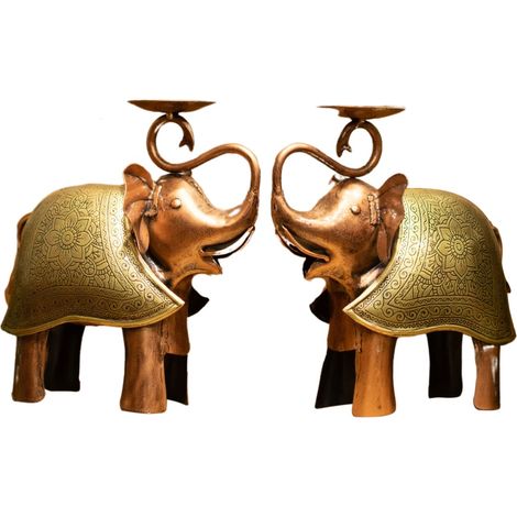 Portacandela Decorativo Elefante per la Casa, Accessorio Unico per Illuminare gli Spazi, Regalo Originale ed Elegante