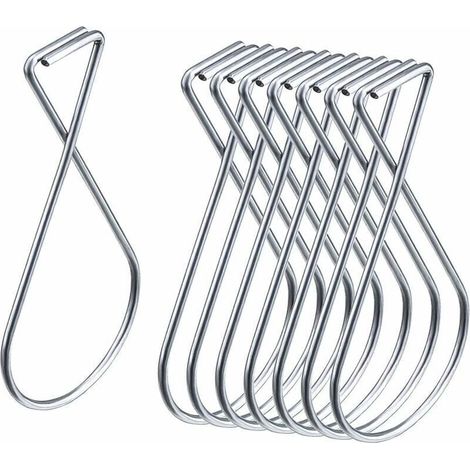 Lot de 100 8 Crochets de Plafond en Acier à Ressort en Forme - pour Plafond Suspendu, Plafond en Treillis, Faux Plafond - Convient pour Noël, Bureau, décoration d'intérieur,de DEBUNS (1/5)