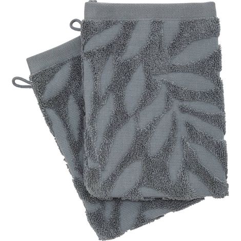 Set di 2 guanti in cotone grigio ardesia 15x21cm - Atmosphera créateur d'intérieur (1/2)