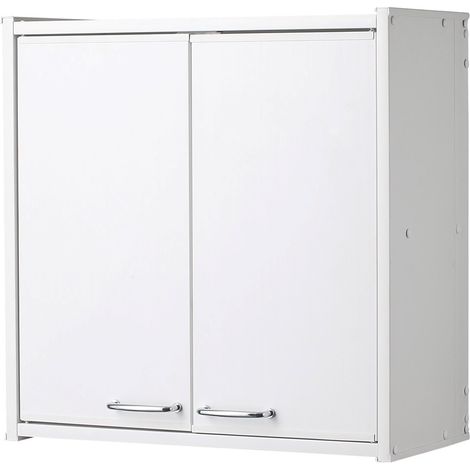Negrari Pensile F760PAM in resina PVC, Resistente all'umidità, Fornito in kit di montaggio, Interni/Esterni, 59x21x59 cm, Bianco (1/2)