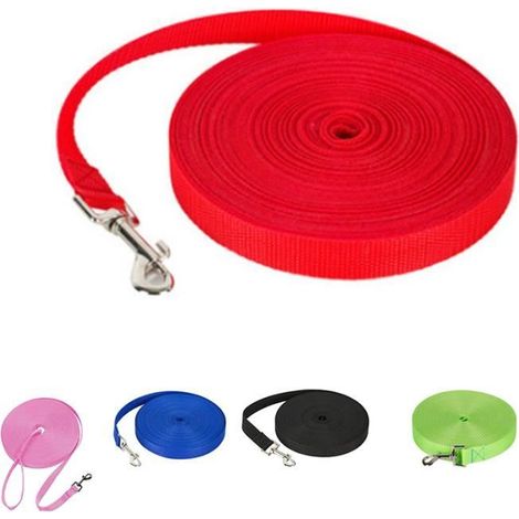 Laisse Pour Chien - ITOOBE - 5m - Polyester - Rouge - Durable pour Entraînement Extérieur