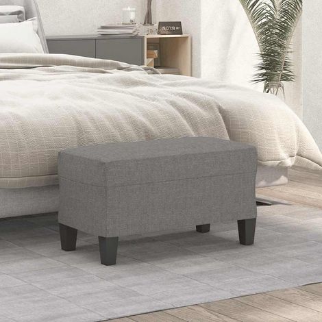 vidaXL Banc Gris foncé 70x35x41 cm Tissu (1/5)