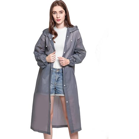 Imperméable deux pièces pour homme, femme et adulte, avec capuche portable réutilisable