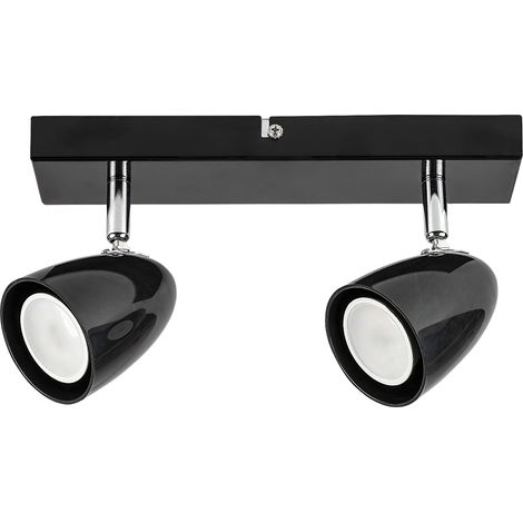 Plafonnier noir 2 spots orientables GU10 Rabalux Perico (1/5)