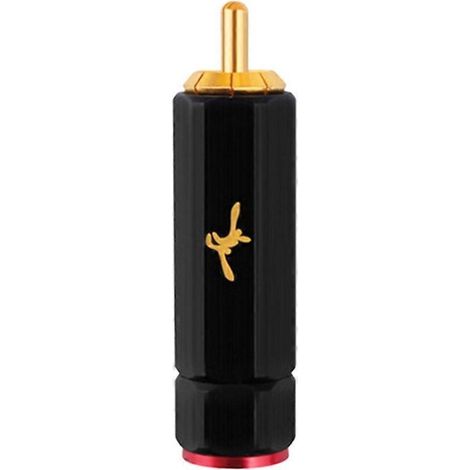 Fiche RCA YYTCG en cuivre pur doré, autobloquante et sans soudure, connecteur audio DIY (1/5)