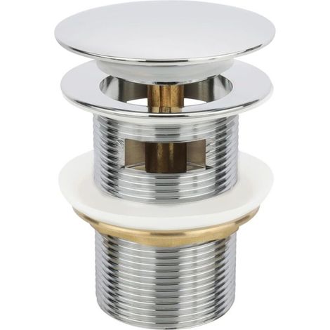 Bouchon de vidange de baignoire autoportante chromé, compatible avec le kit de vidange (1/5)
