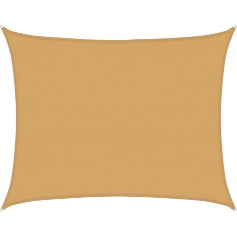 Vela Parasole 160 g/m² Rettangolare Sabbia 6x8 m in HDPE vidaXL