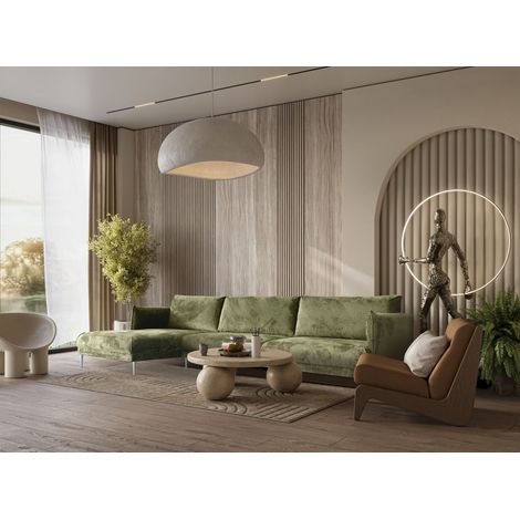 Ecksofa Designersofa MADISON XL Stoff Tender Way Grün Ottomane Links (1/5)