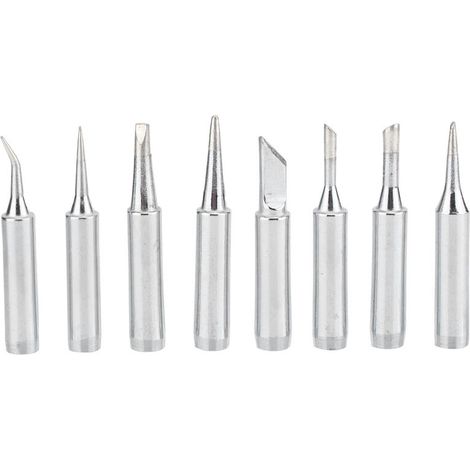 Vtizikl Pointes de Fer à souder, Pointes à souder Kit de Fer à souder Pointes de Station à souder Cuivre 8 pièces pour réparations électroniques pour Composants pour la Maison pour Le Bricolage A (1/4)