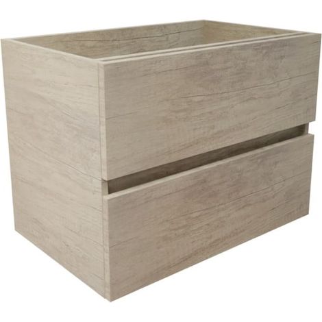 Caisson de salle de bain ROSALY INOX - 70 cm- Bois- Plan vasque en (1/5)