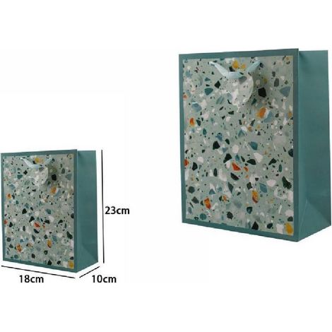 TrAdE Shop Traesio - Set 3 Buste Busta Regalo 18x23x10 Cm Borsa Astratto Veneziano 65906 Vari Colori - (1/2)