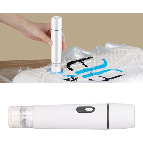 Machine de mise sous vide portative, petit compresseur électrique multifonctionnel pour la conservation des aliments sous vide, compression et scellage automatique des sacs de conservation sous vide, (1/5)