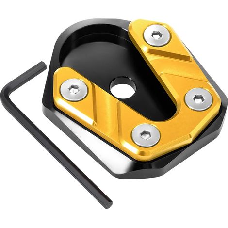 Plaque de support de béquille latérale (dorée) compatible avec les scooters Piaggio Vespa LX Primavera Sprint 125 et 150 Maxpower. (1/4)