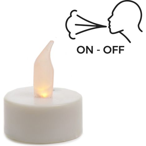 Bougie led fonction soufflage on-off ø3,7cm