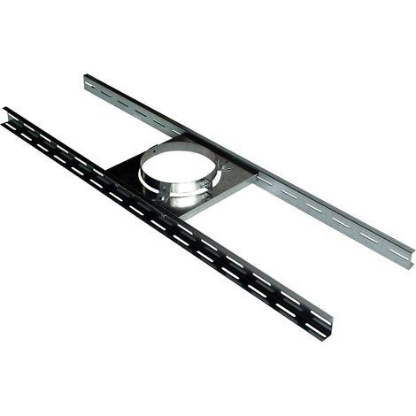 Poujoulat – Support plancher/charpente SP Ø180 à 230 – Coude isolé inox pour chantiers humides – Conforme aux normes françaises