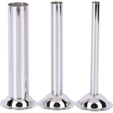 3 Pièces Tube de Saucisse, Entonnoir Saucisse en Acier Inoxydable 12/19/32 mm pour Hachoir à Saucisse Manuel Tubes Poussoir à Saucisse Outils de Remplissage pour Hachoir à Viande Taille 5